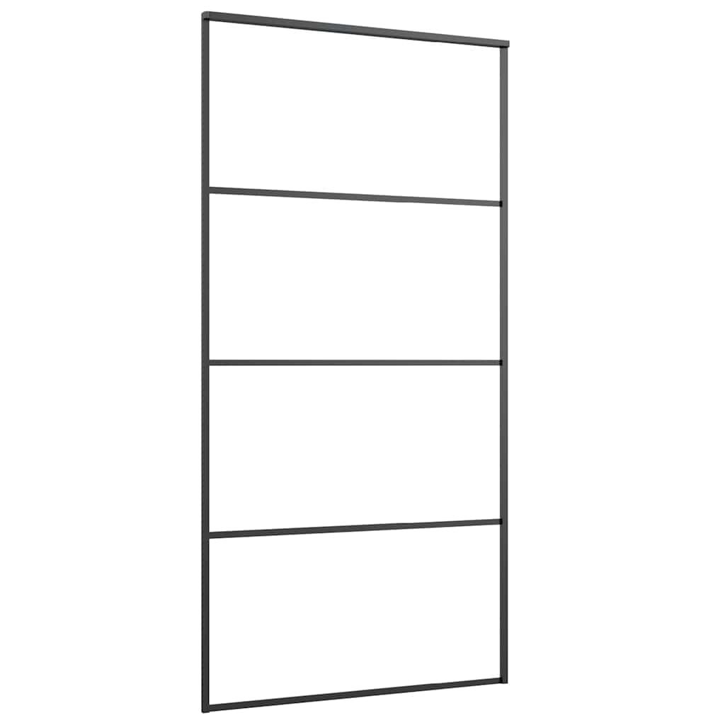 Sliding Door with Hardware Set 102,5x205 cm ESG Glass&Aluminium