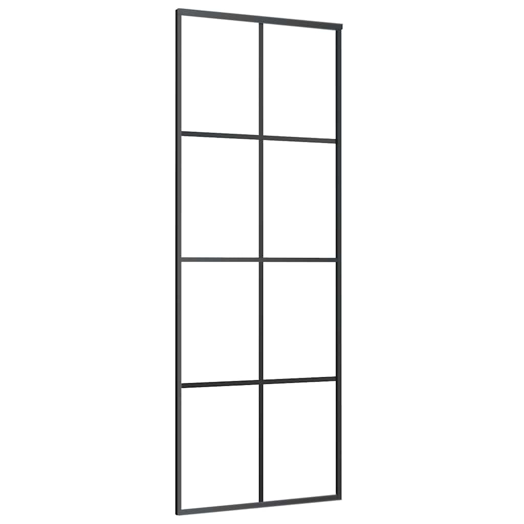 Sliding Door with Hardware Set 76x205 cm ESG Glass&Aluminium