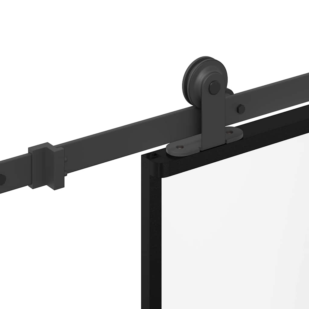 Sliding Door with Hardware Set 90x205 cm ESG Glass&Aluminium