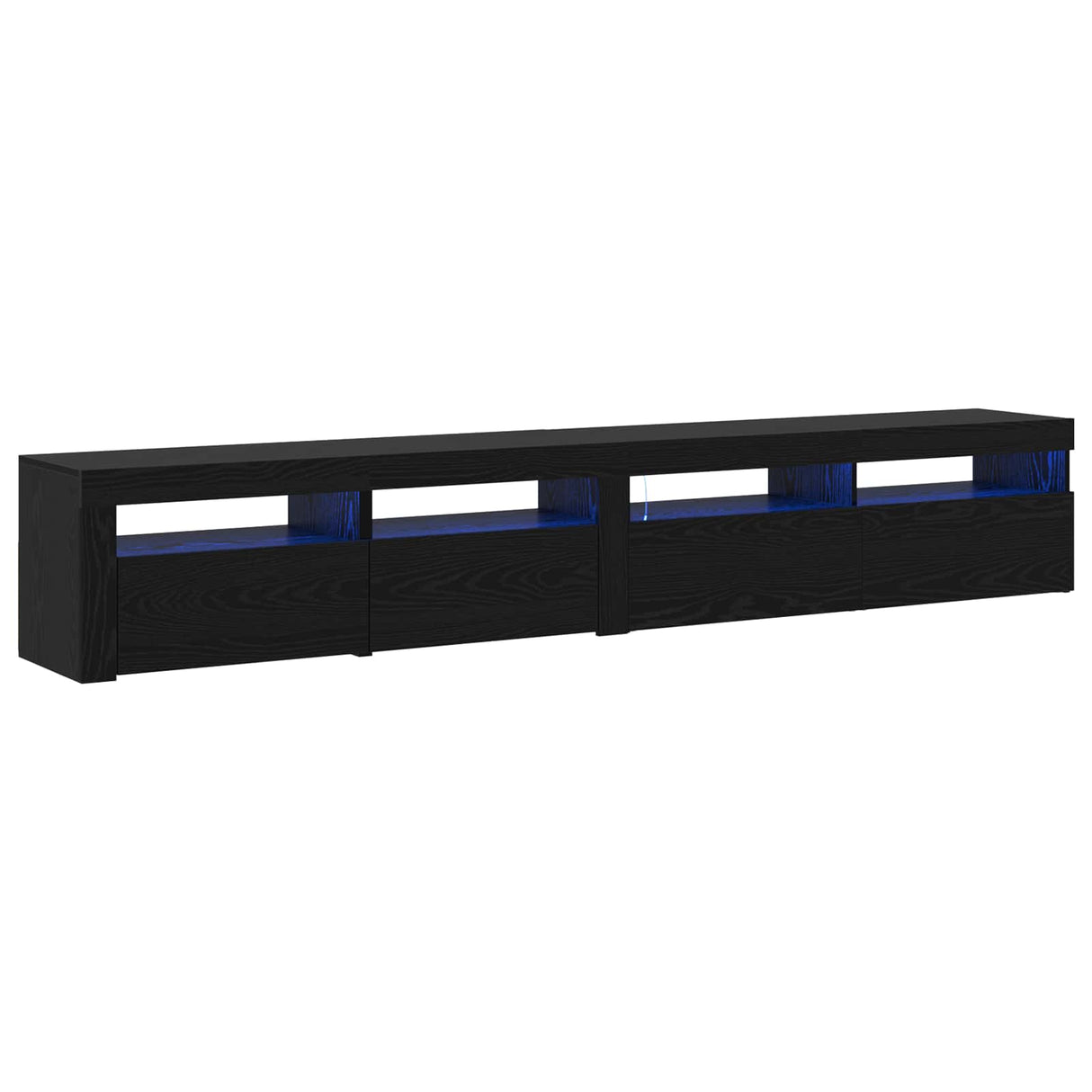 TV Cabinet 2 pcs Black Oak Engineered Wood