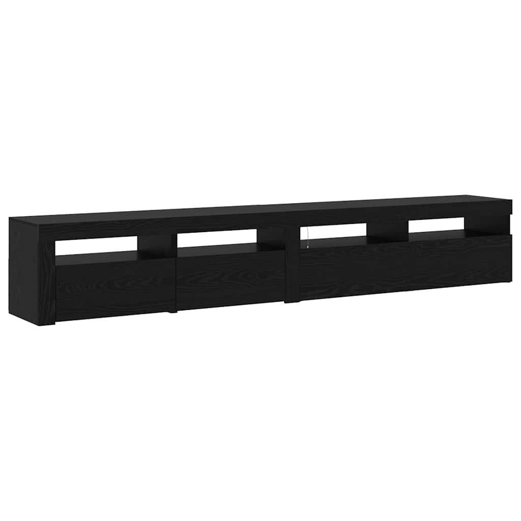 TV Cabinets 2 pcs Black oak 240 x 35 x 40 cm Engineered wood