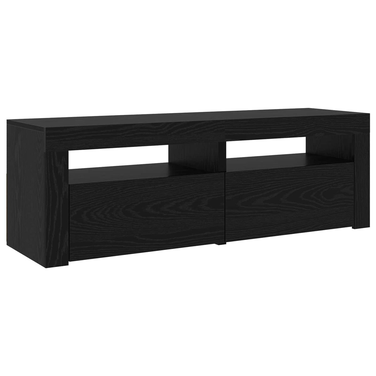 TV Cabinet 2 pcs Black Oak Engineered Wood