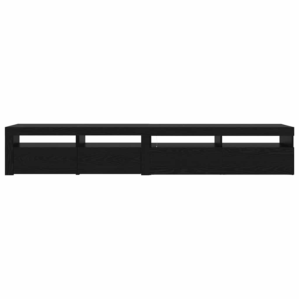 TV Cabinet 2 pcs Black Oak Engineered Wood