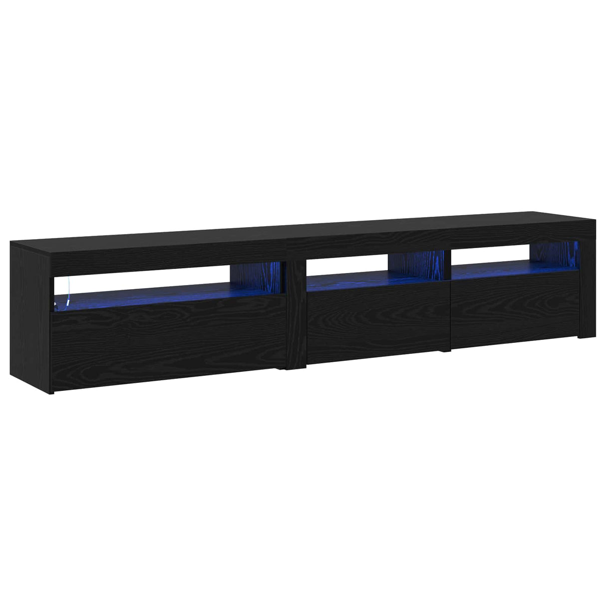 TV Cabinet 2 pcs Black Oak Engineered Wood