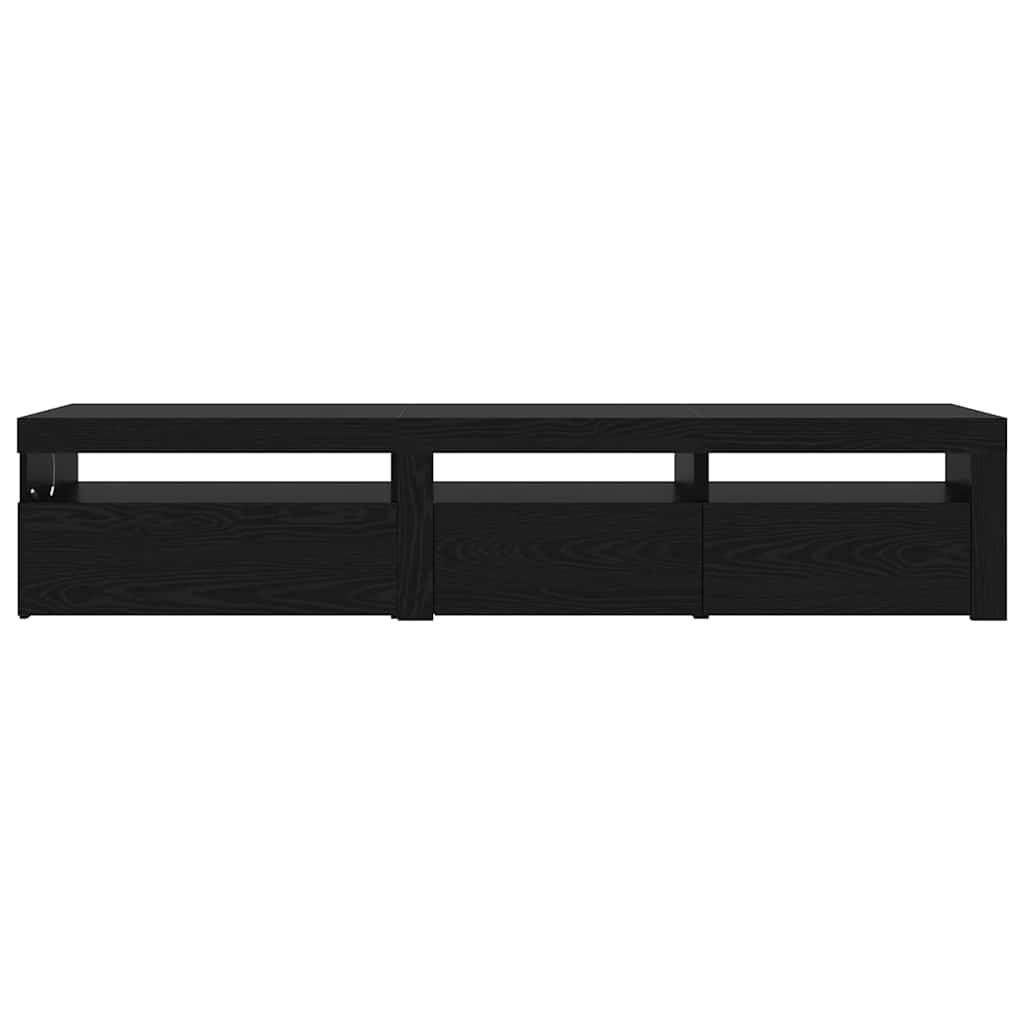 TV Cabinet 2 pcs Black Oak Engineered Wood