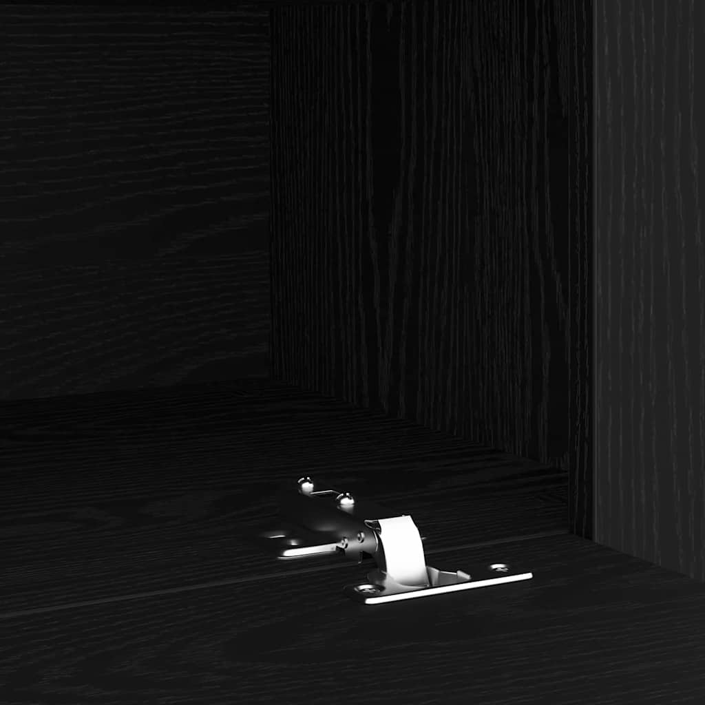 TV Cabinet Set 3 pcs Black oak 270 x 35 x 40 cm Engineered wood