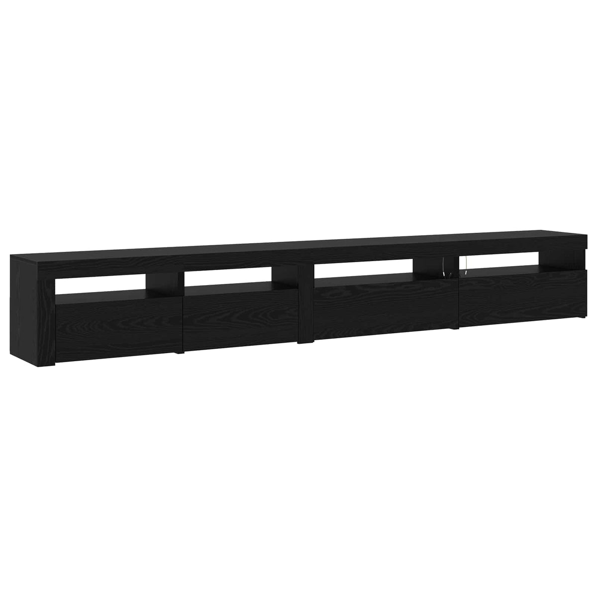 TV Cabinet Set 3 pcs Black Oak Engineered Wood