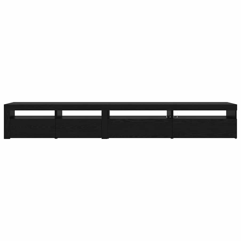 TV Cabinet Set 3 pcs Black Oak Engineered Wood