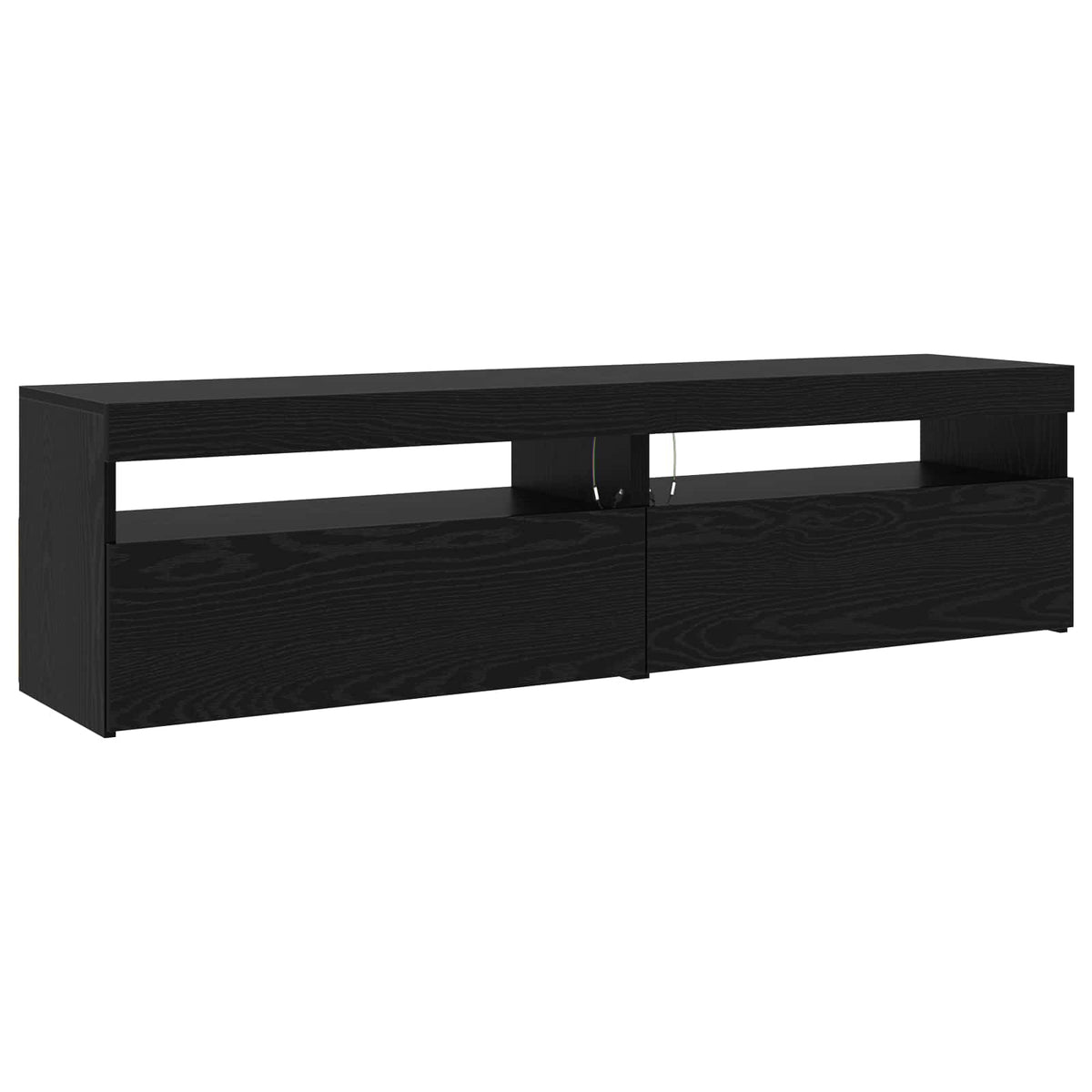 TV Cabinet 3 pcs Black Oak Engineered Wood