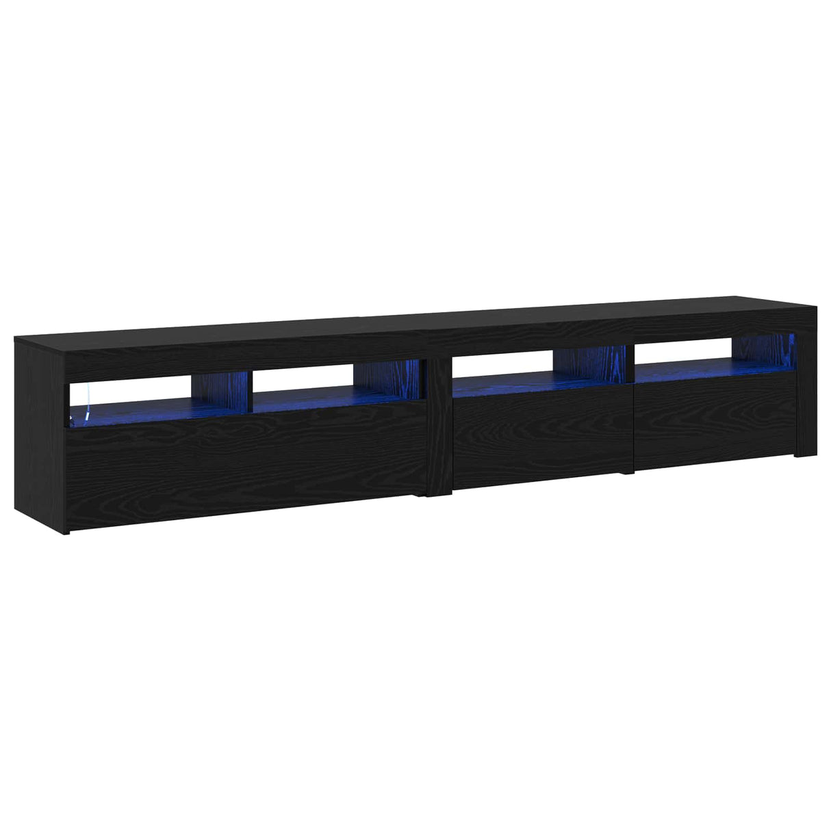 TV Cabinet 2 pcs Black Oak Engineered Wood