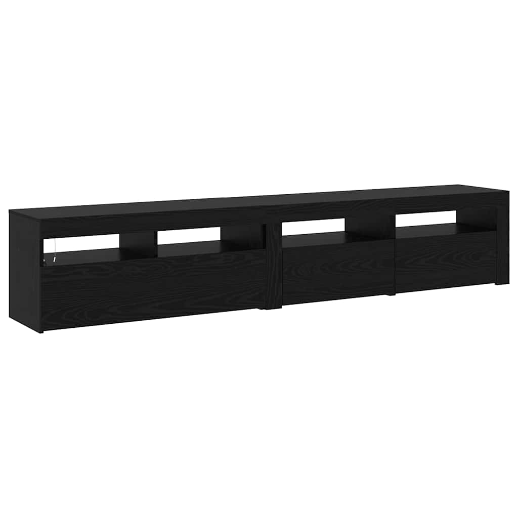 TV Cabinets 2 pcs Black oak 210 x 35 x 40 cm Engineered wood