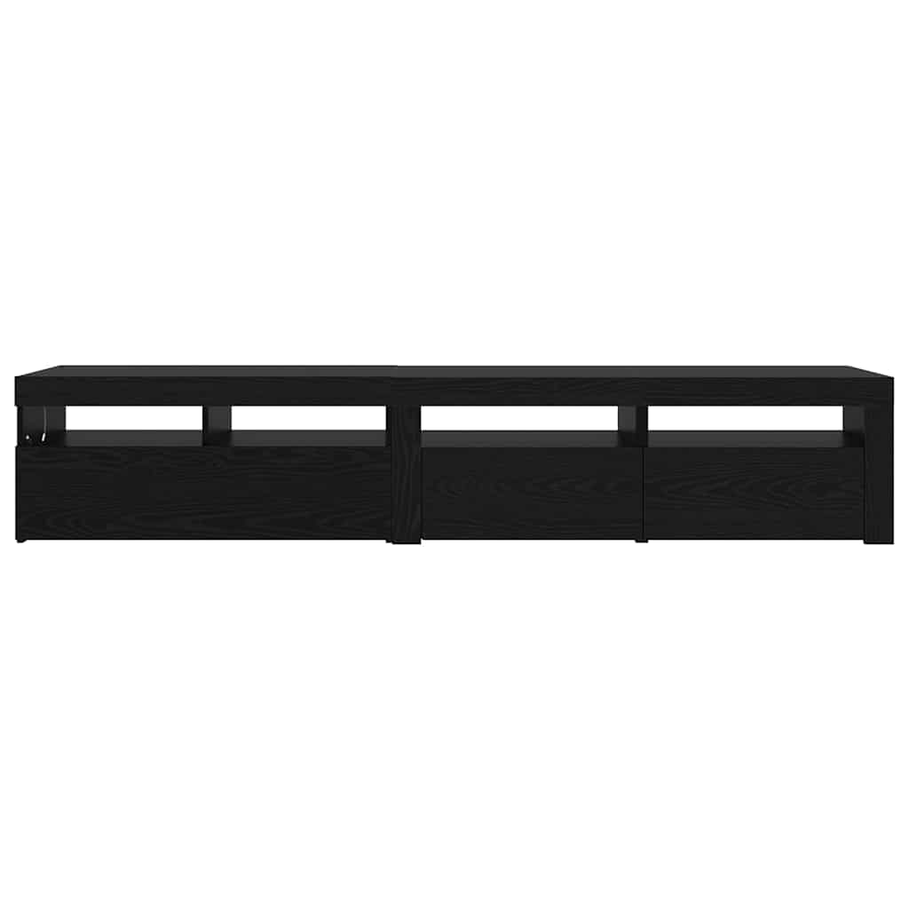 TV Cabinet 2 pcs Black Oak Engineered Wood
