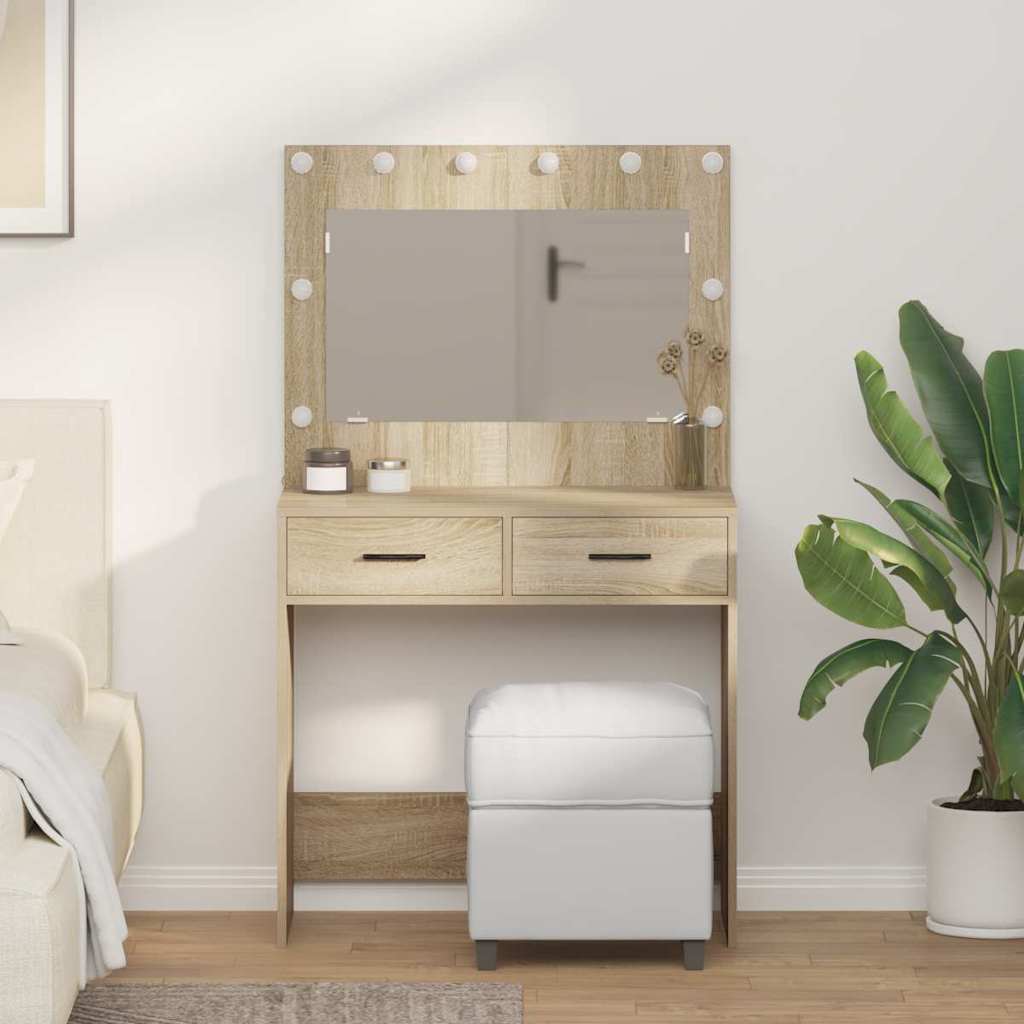 Dressing Table Sonoma oak 78.5 x 41 x 135 cm Engineered wood
