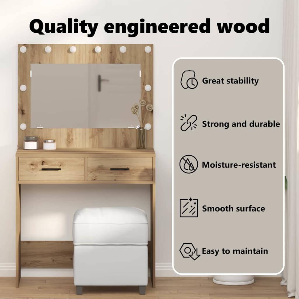 Dressing Table Artisan Oak 78,5 x 41 x 135 cm Engineered Wood