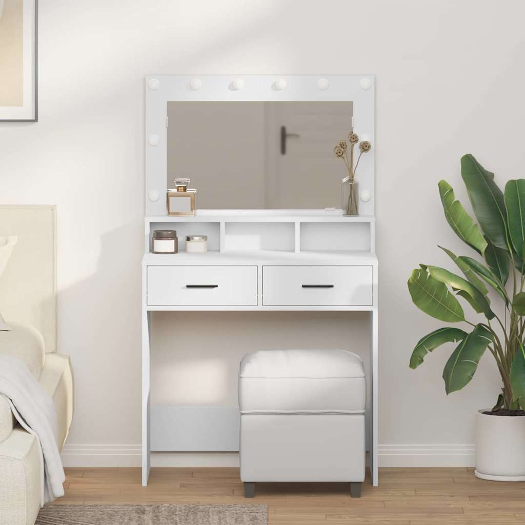Dressing Table White 79 x 41 x 135 cm Engineered wood