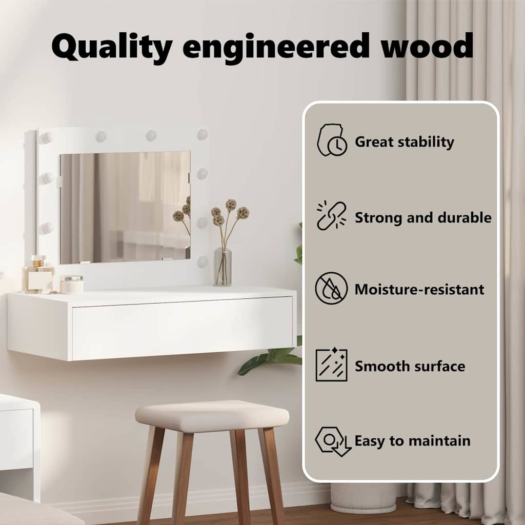 Dressing Table White 83 x 40 x 70 cm Engineered Wood