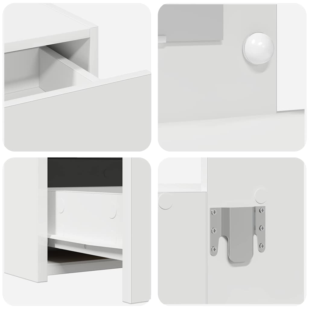 Dressing Table White 100 x 40 x 70 cm Engineered Wood