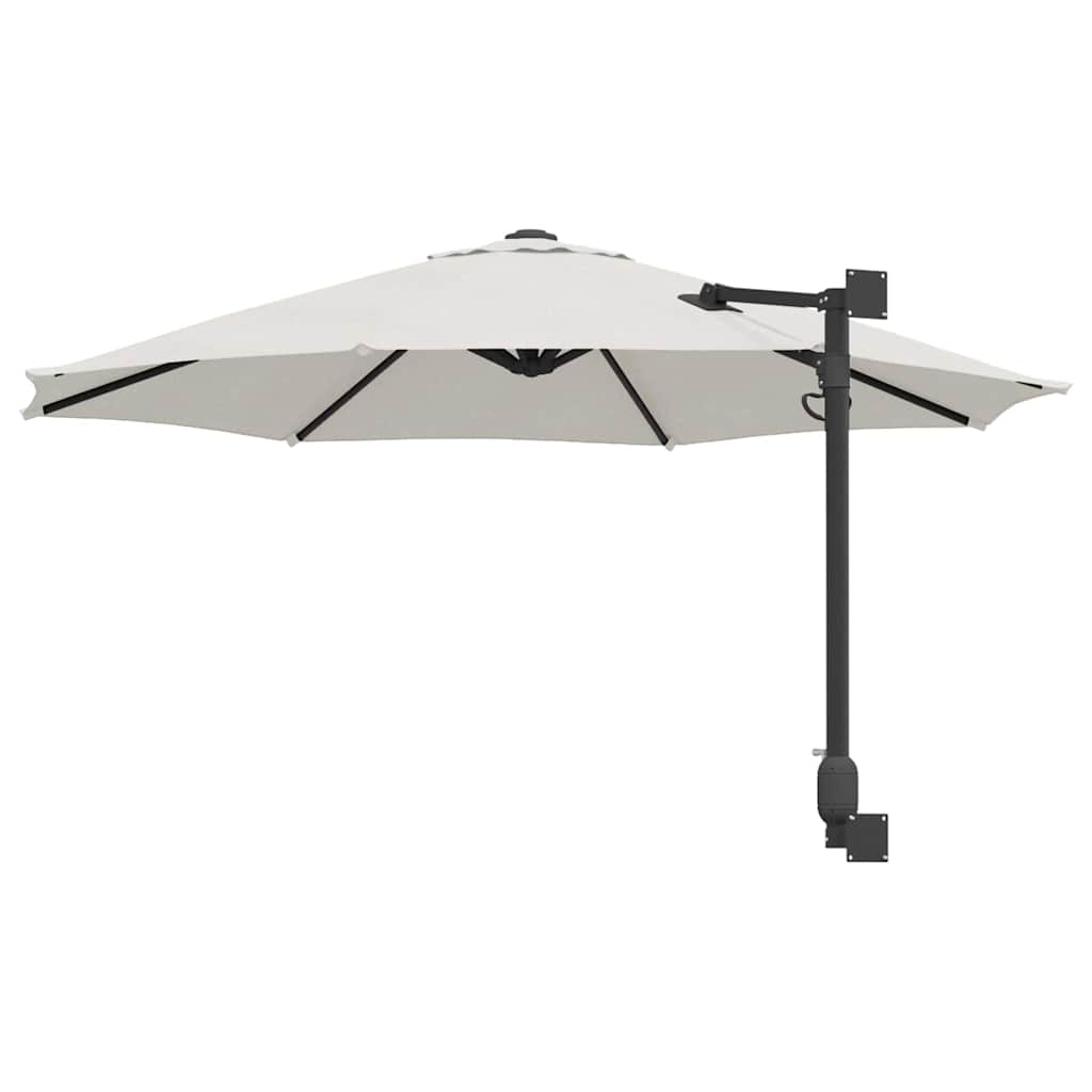 Garden Parasol Beige and Black 248 x 248 x 148 cm