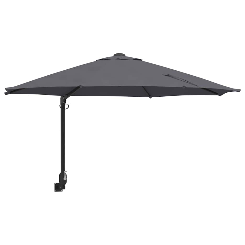 Garden Parasol Anthracite and Black 248 x 248 x 148 cm