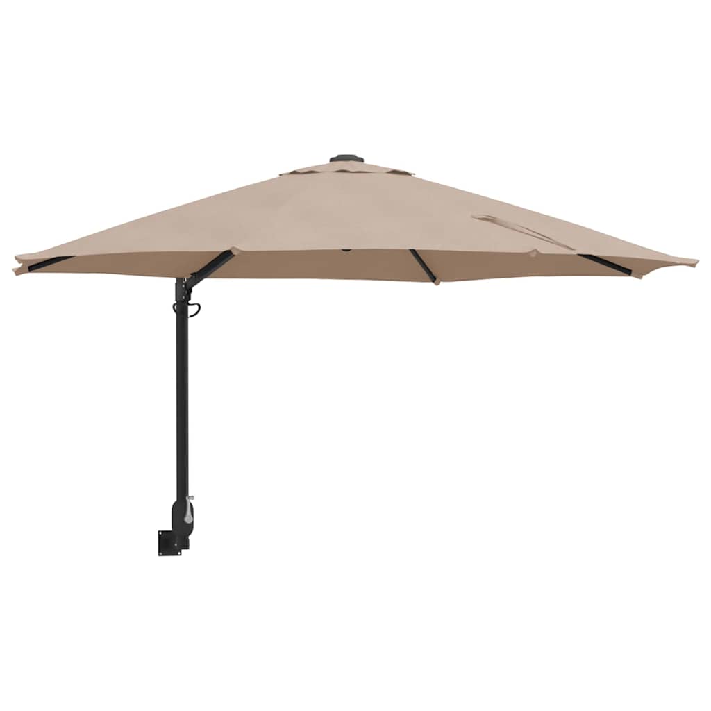 Garden Parasol Taupe and Black 248 x 248 x 148 cm