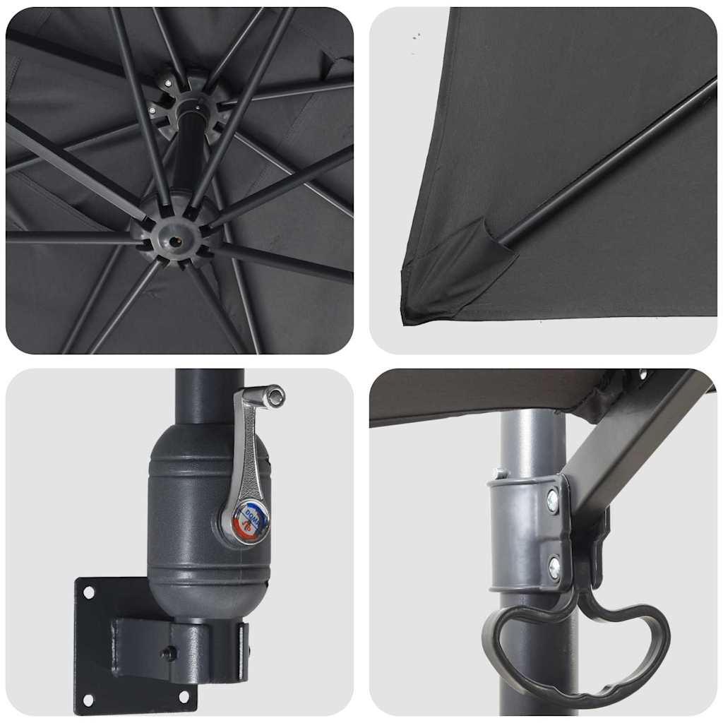Garden Parasol Anthracite 248,5 x 247,5 x 160 cm