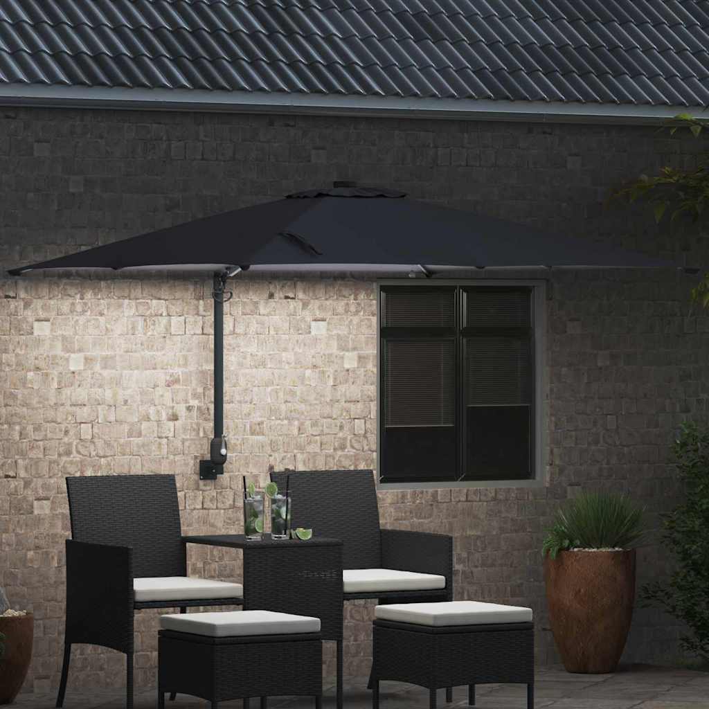 Garden Parasol Anthracite 248.5 x 247.5 x 160 cm Fabric