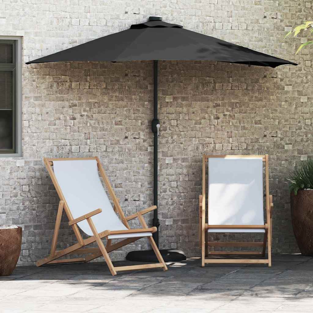Garden Parasol Black 294 x 150 x 223 cm Fabric