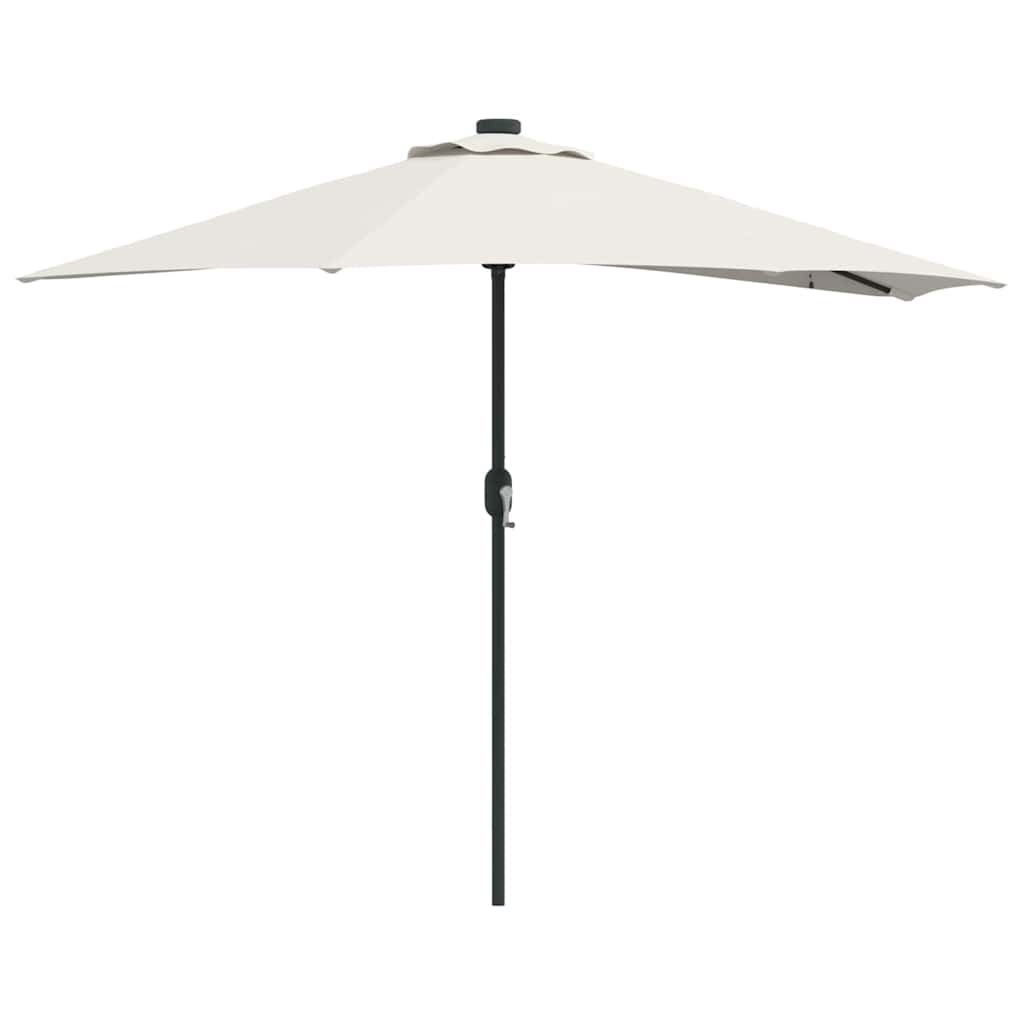 Garden Half Parasol Sand 294 x 150 x 224 cm Fabric