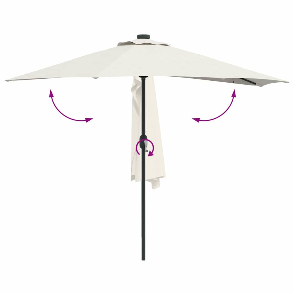 Garden Half Parasol Sand 294 x 150 x 224 cm Fabric