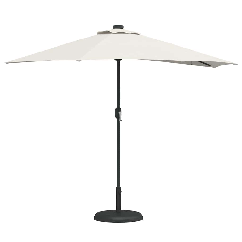 Garden Half Parasol Sand 294 x 150 x 224 cm Fabric