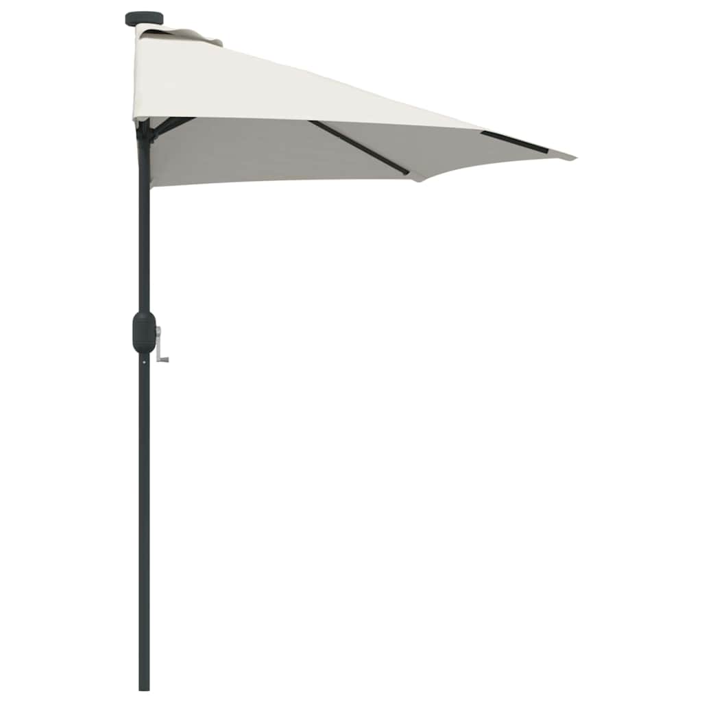 Garden Half Parasol Sand 294 x 150 x 224 cm Fabric