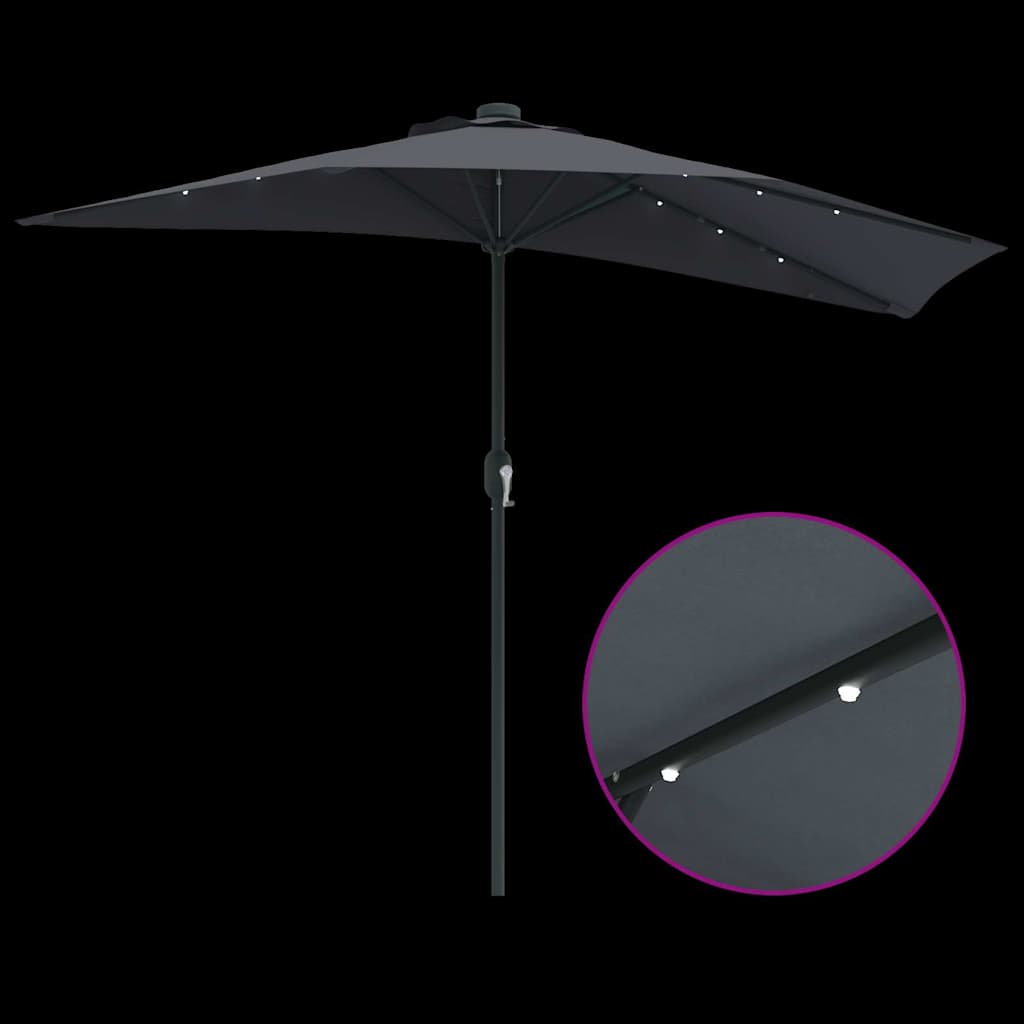 Garden Parasol Anthracite 294 x 150 x 224 cm Fabric