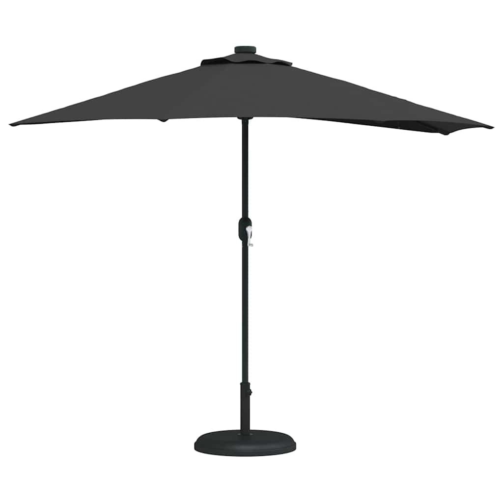 Garden Parasol Black 294 x 150 x 224 cm Fabric