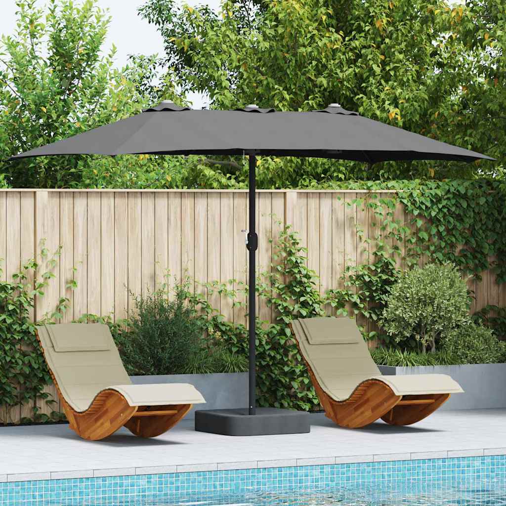 Garden Parasol Anthracite 385 x 209 x 244 cm Fabric