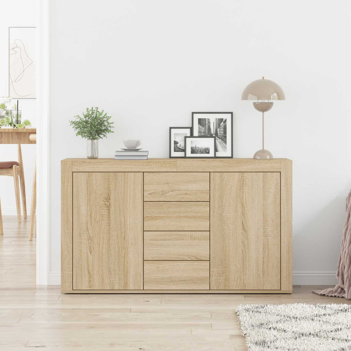 Sideboard Sonoma Oak 120 x 36 x 69 cm Engineered Wood