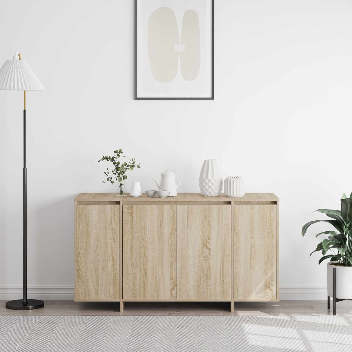 Sideboard Sonoma Oak 135 x 41 x 75 cm Engineered Wood