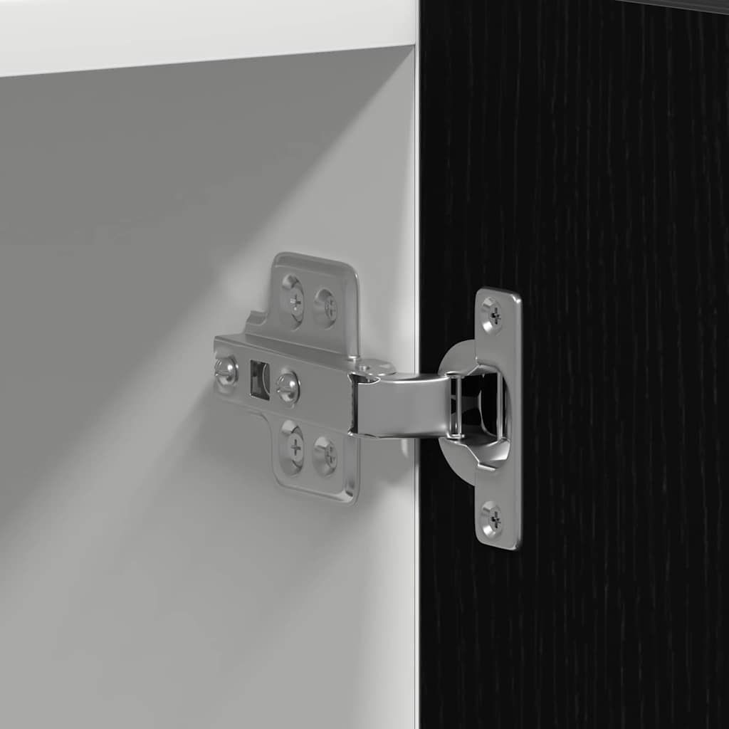 Hanging Cabinet Black Oak 60 x 57 x 207 cm Engineered Wood