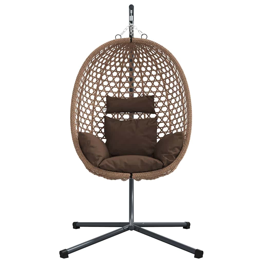 Hanging Egg Chair Folding Coffee 104 x 100 x 191 cm Poly Rattan