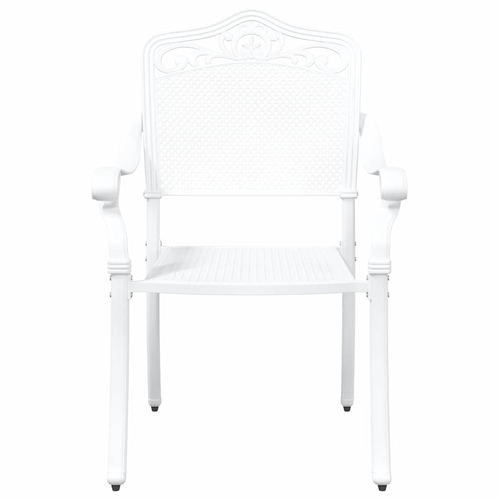 Garden Chair 2 pcs White 55 x 56.5 x 91cm Aluminium