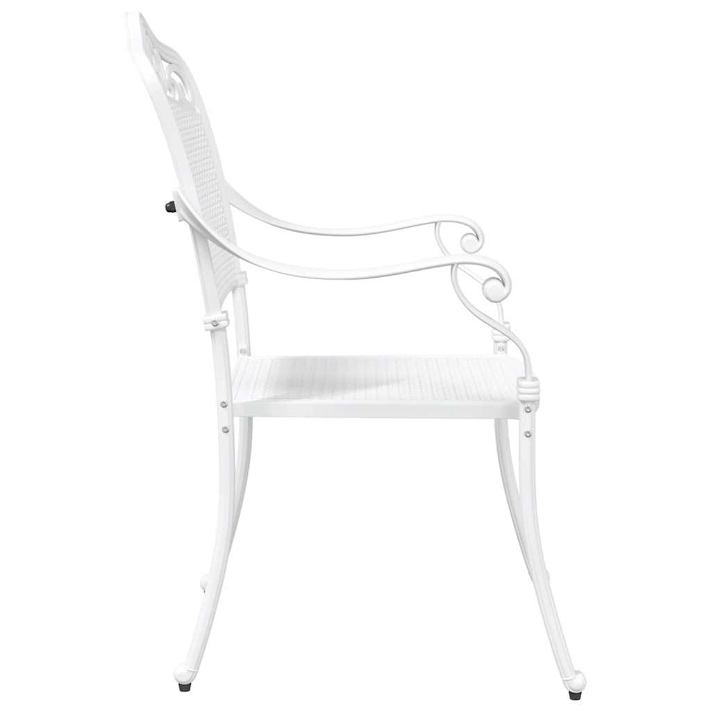 Garden Chair 2 pcs White 55 x 55 x 92.5cm Aluminium