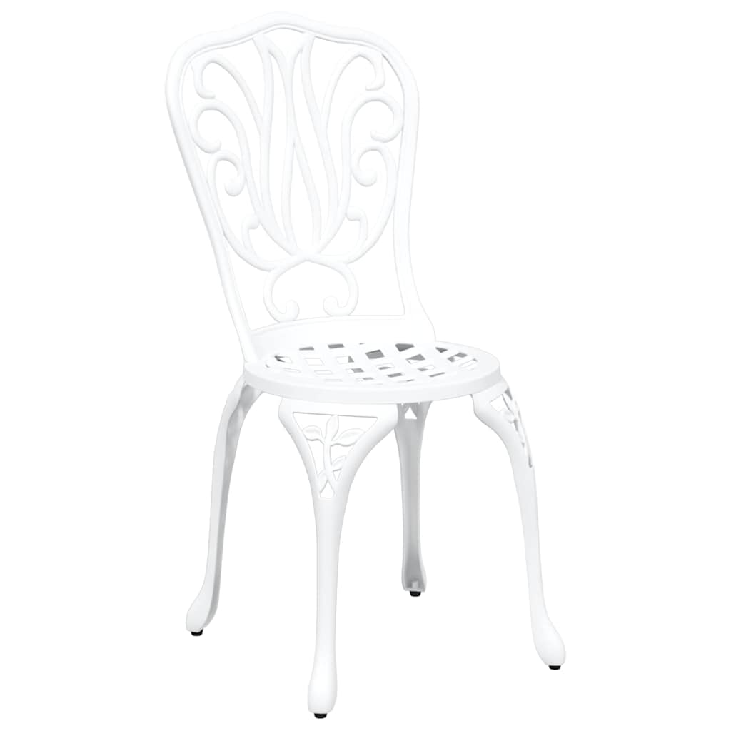 Garden Bistro Set 3 pcs White Aluminium