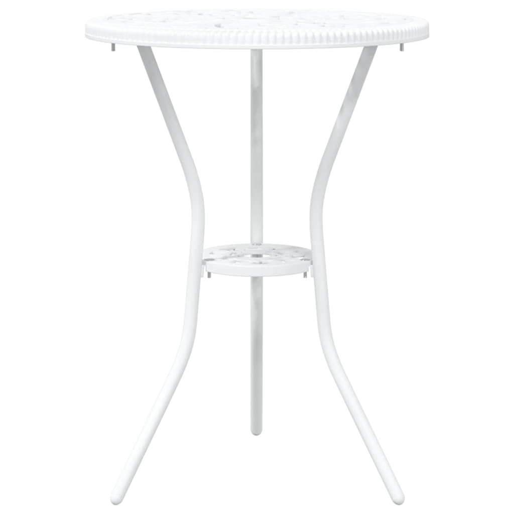 Garden Bistro Set 3 pcs White Aluminium