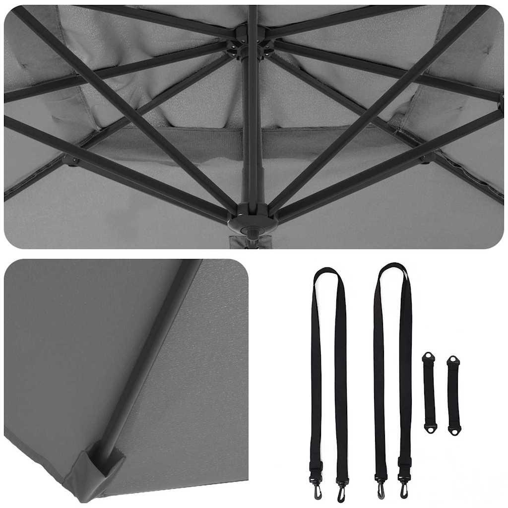 Roma Umbrella Anthracite 286 x 284 x 265 cm