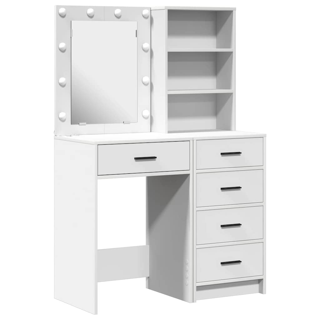 Dressing Table 2 pcs White 50 x 41 x 135 cm Engineered wood