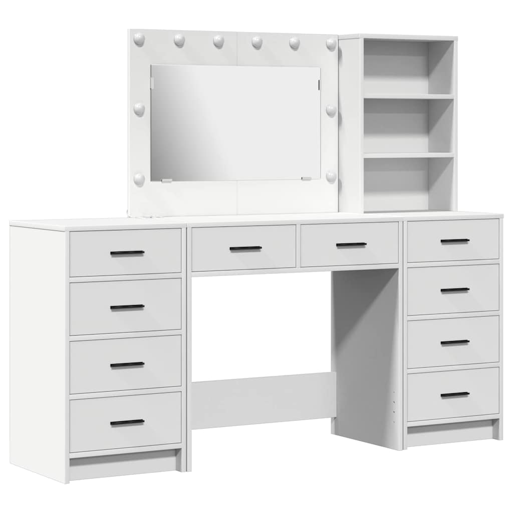 Dressing Table 3 pcs White 40 x 41 x 135 cm Engineered wood