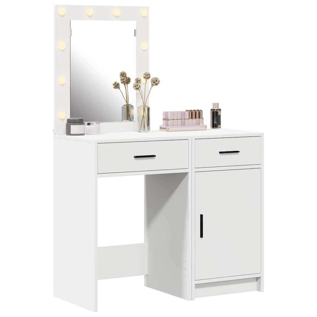 Dressing Table 2 pcs White 50 x 41 x 135 cm Engineered wood