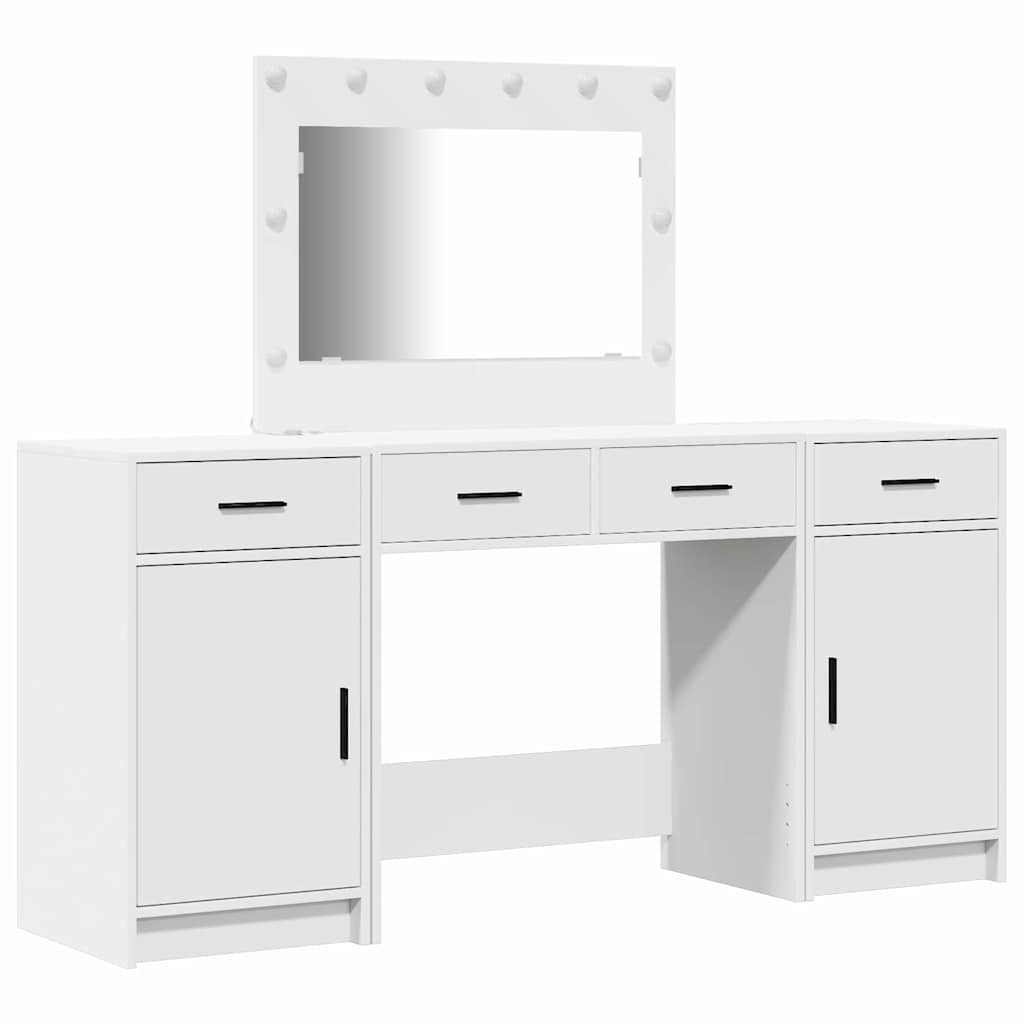 Dressing Table 3 pcs White 40 x 41 x 75 cm Engineered wood