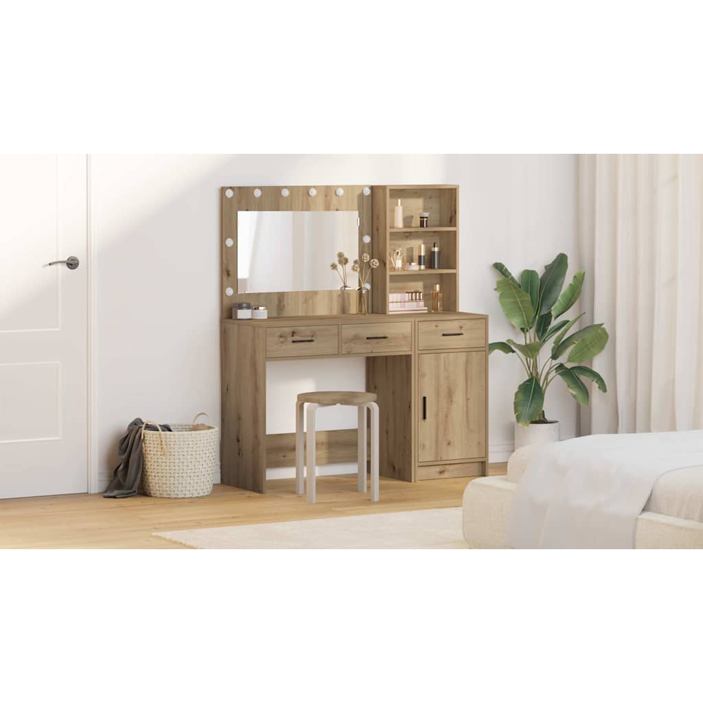 Dressing Table 2 pcs Brown 78,5 x 41 x 135 cm Engineered Wood