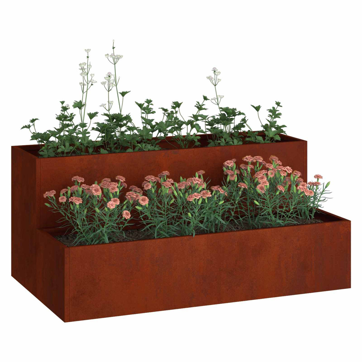 Garden Planter Rusty 100 x 60 x 45 cm Weathering Steel