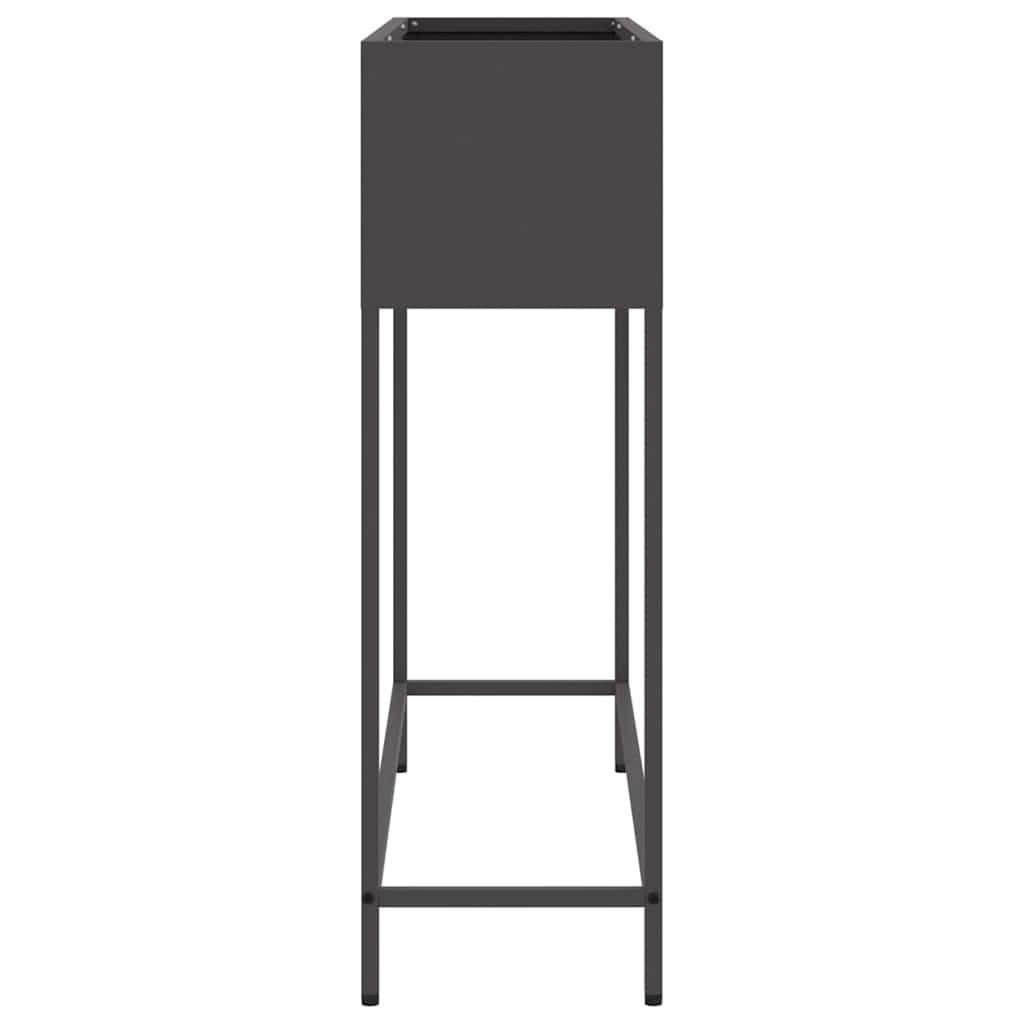 Raised Garden Planter Black 100 x 26 x 82 cm Steel